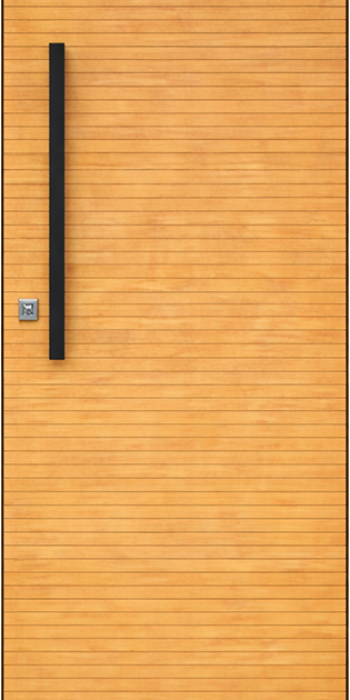 דלת חוץ קו אפס - עץ